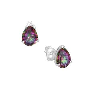 Sterling Silver Mystic Topaz Teardrop studs